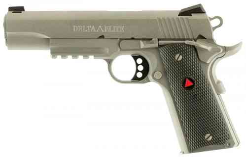 Colt Delta Elite Rail kombinerer klassisk 1911-design med moderne detaljer, kraftig 10mm, rail for tilbehør og komfortable grep for presisjon og kontroll.