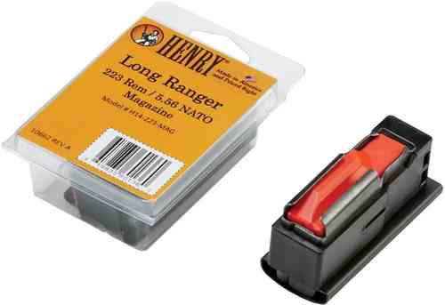Henry Magazine Long Ranger 223 Remington er reservedelsmagasiner for Henry Long Ranger-serien, kompatible med .223 Rem, .243 Win og .308 Win for pålitelig ytelse.