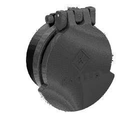 KAHLES Flip-Up Cover Ocular 52 mm beskytter okularlinsen mot smuss og fukt, har praktisk flip-up-design for enkel tilgang og er robust for jakt og utendørs bruk.